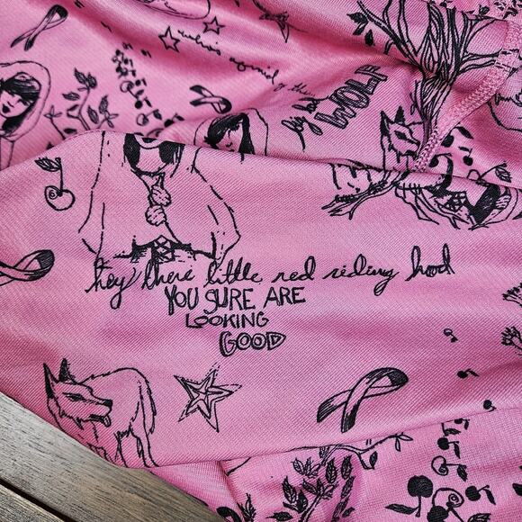 The North Face Women L Jogger Pants Pink Breast Cancer Awareness Red Riding Hood - Picture 3 of 8